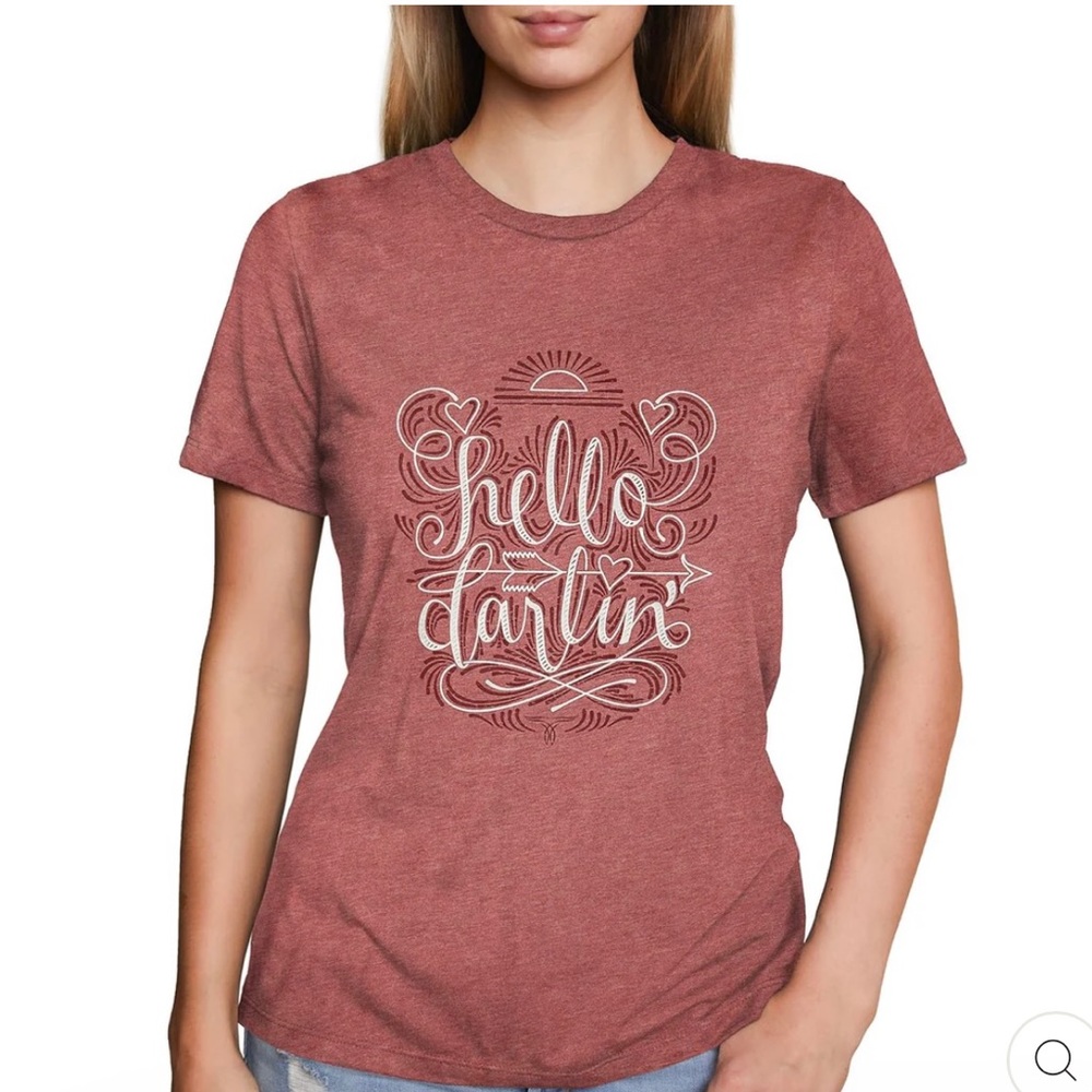 Hello Darlin Graphic Tee Small NWOT
